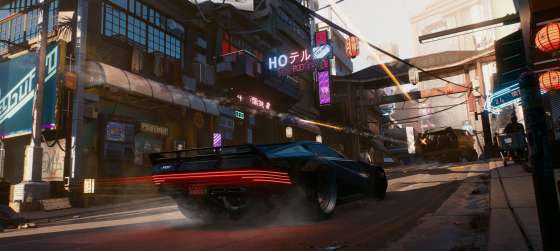 Первый взгляд на Night City из Cyberpunk 2077