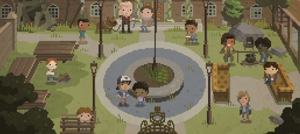 Художник показал начало и финал The Walking Dead на двух пиксель-артах