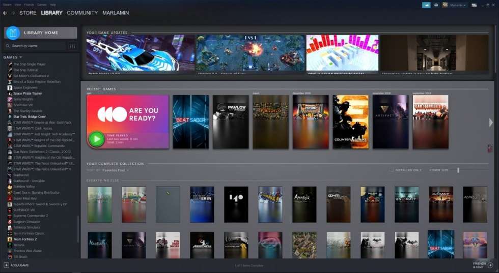 Взгляните на новый интерфейс Steam