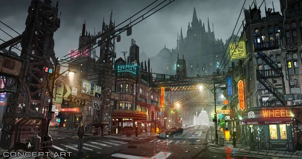 Концепт-арт Сектора 8 из ремейка Final Fantasy VII