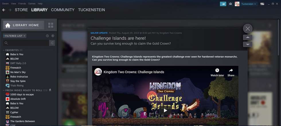 Официально: тестирование новой библиотеки Steam стартует 17 Сентября