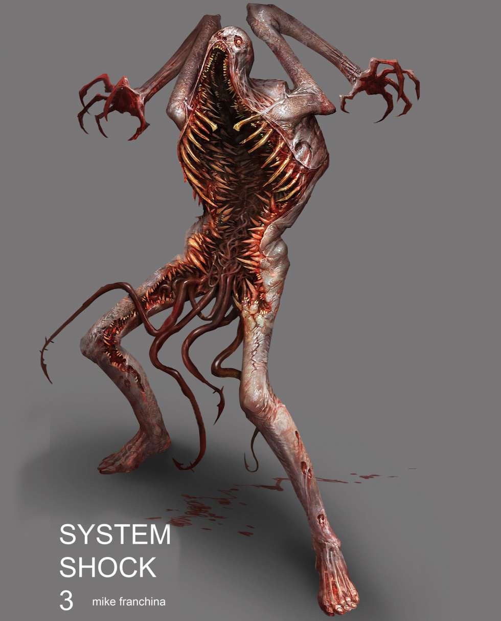 Не некроформ - концепрт-арты одного из мутантов из System Shock 3