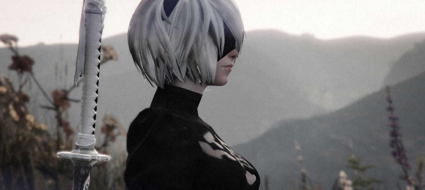 Художник из Китая создал фигурку 2B из NieR: Automata в человеческий рост