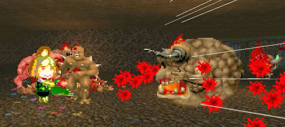 Благодаря моду Изабель помогает истреблять демонов в Doom