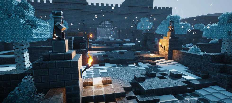 Чуть больше 3 минут геймплея Minecraft Dungeons: The Creeping Winter