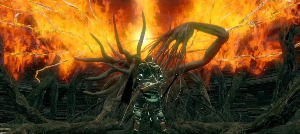 У Ложе Хаоса, одного из боссов Dark Souls, хитбоксы не соответствуют модели, но моддер это исправит