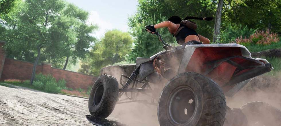 Лара на квадроцикле в Tomb Raider The Dagger Of Xian, фанатском ремейке Tomb Raider II
