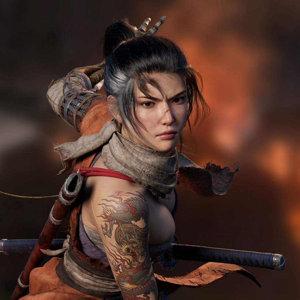 Леди Волчица — художник создал женскую версию главного героя Sekiro: S
