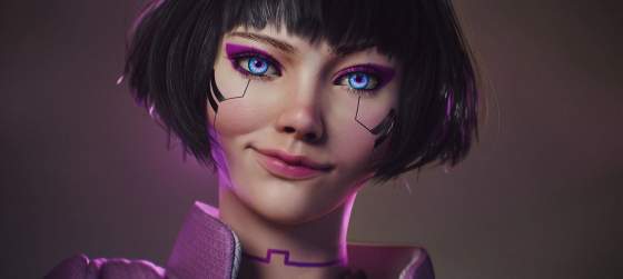 Художник воссоздал в 3D Сашу из Cyberpunk: Edgerunners