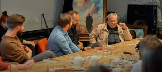 Фото: Анджей Сапковский побывал в гостях у CD Projekt RED