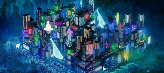 В Minecraft построили город в стиле Cyberpunk 2077
