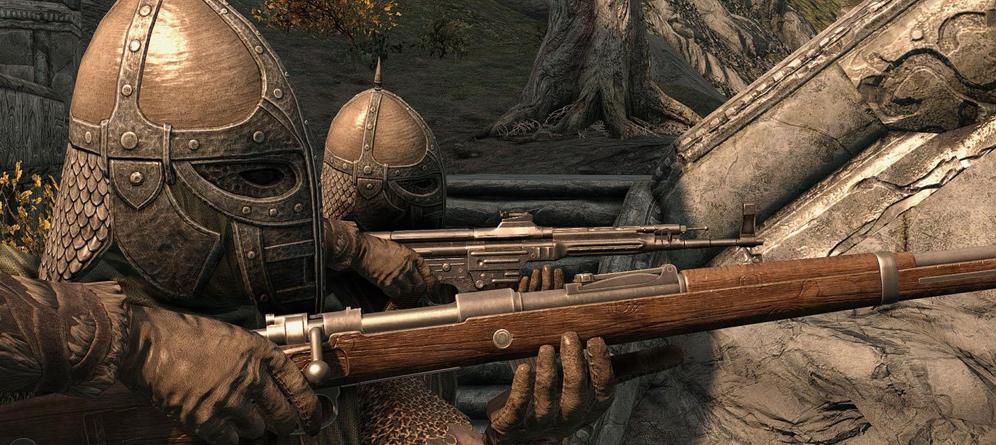 Skyrim VR превратили в шутер — у NPC тоже есть огнестрельное оружие