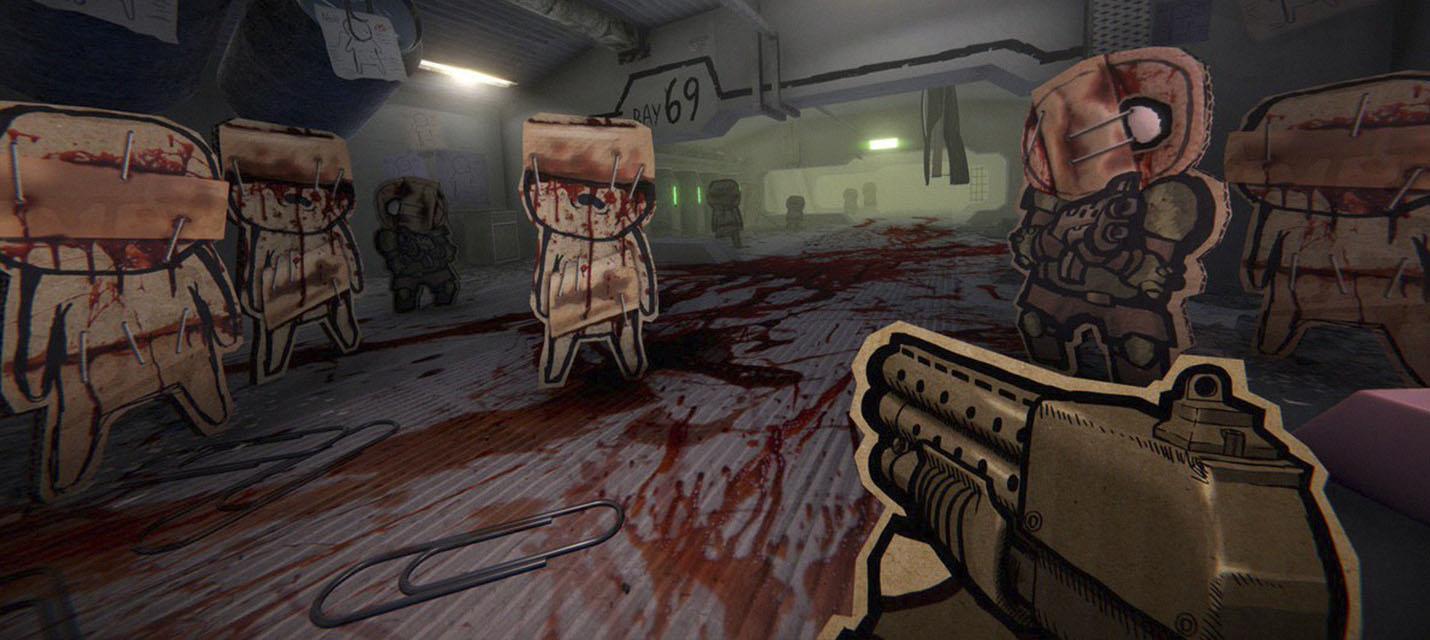 Вышло демо картонного шутера Paperhead