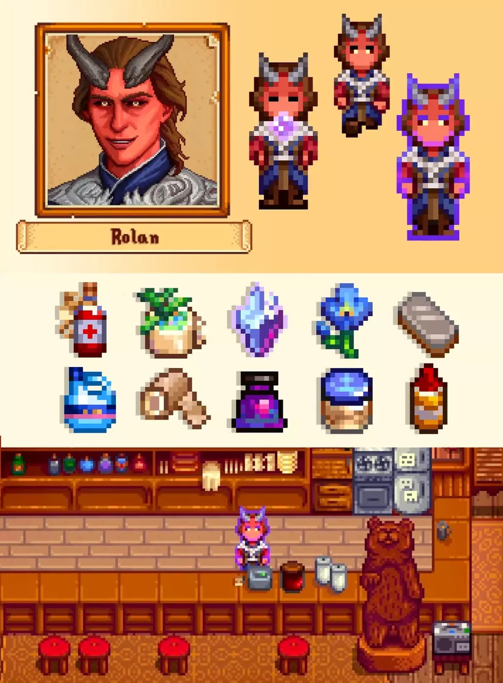 Персонажи фанатского кроссовера Stardew Valley и Baldur's Gate 3 получ Персонажи фанатского кроссовера Stardew Valley и Baldur's Gate 3 получ