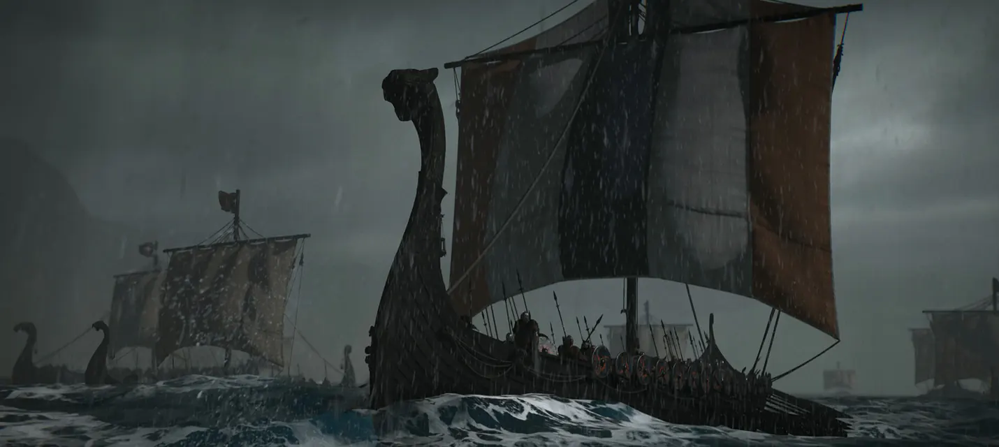 Речное сражение Хузаитов против Нордов в Mount & Blade II: Bannerlord — War Sails