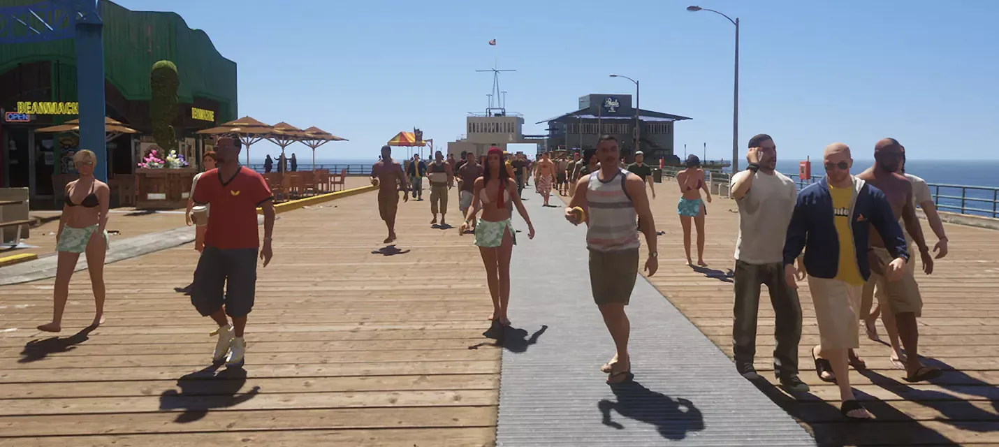 В Grand Theft Auto V наполнили улицы толпами пешеходов