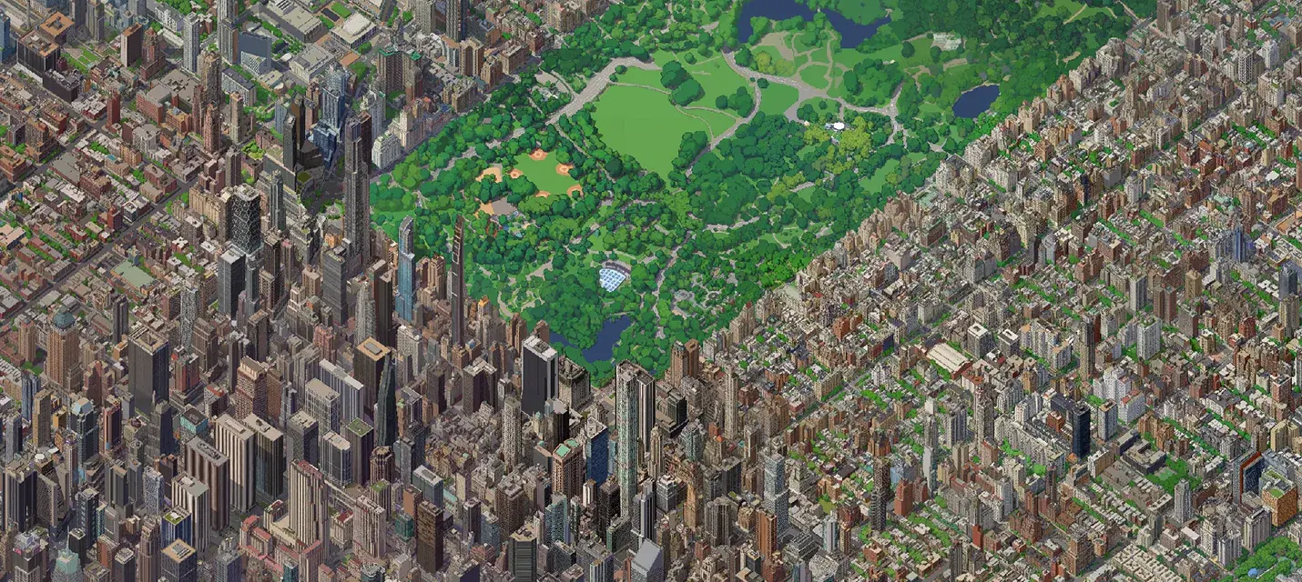 Инженер воссоздал весь Нью-Йорк в виде изометрической карты в духе SimCity
