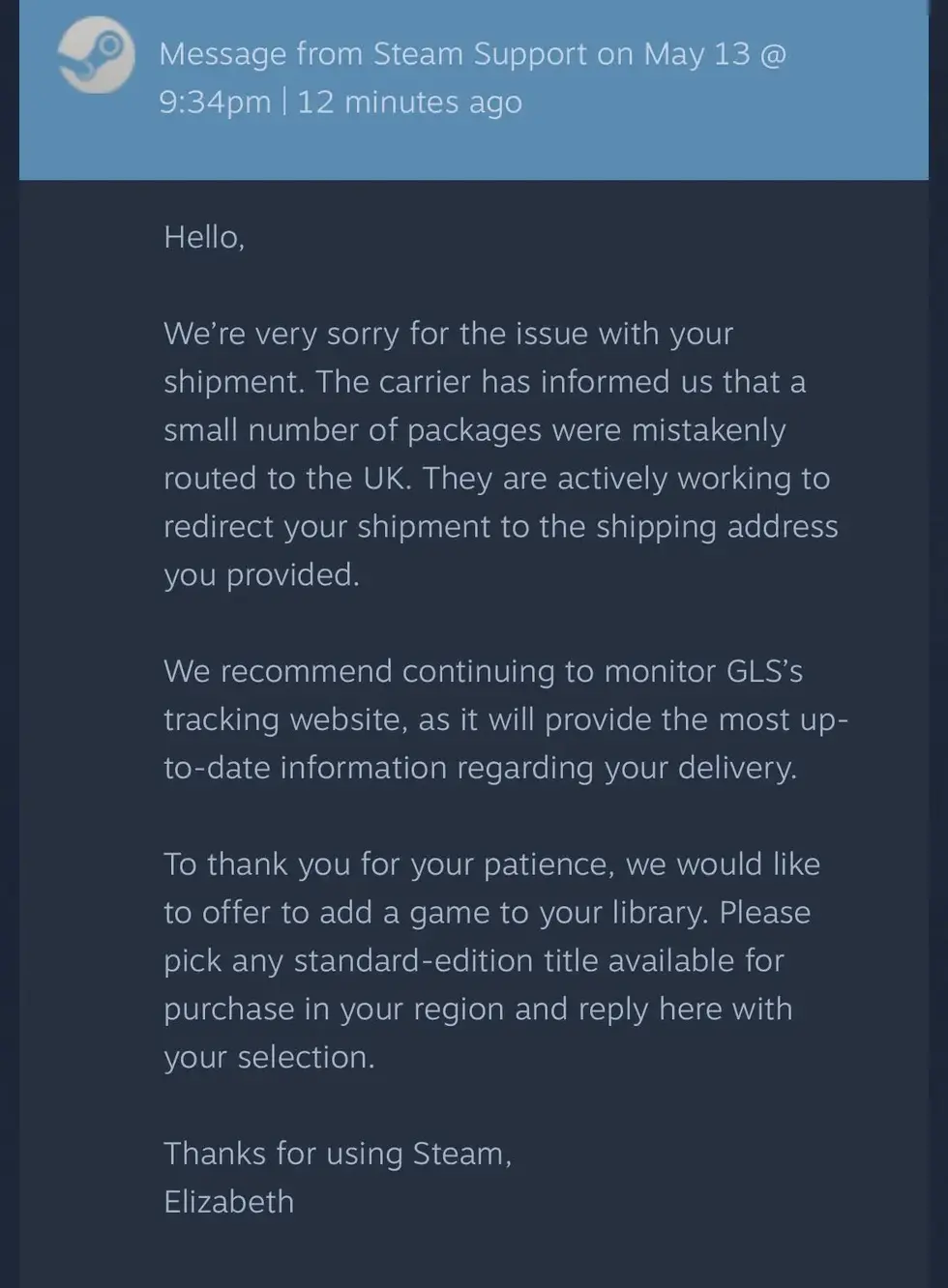 Valve компенсирует игрой задержку доставки Steam Controller из-за ошибки при доставке