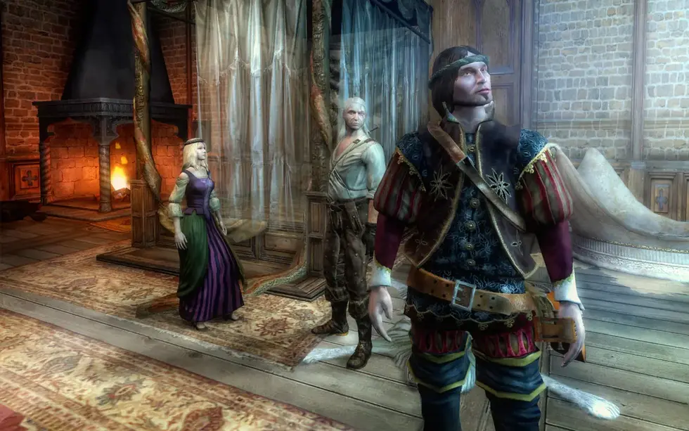 Персонажи в средневековом замке у камина, The Witcher 2: Assassins of Kings