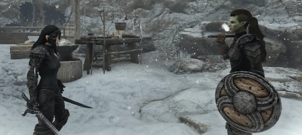Моддер добавил в TES V: Skyrim кинематографическую камеру во время диалогов