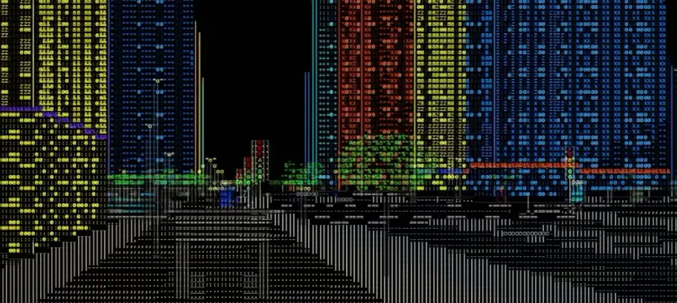 Соло-разработчик построил трехмерный киберпанковый город из символов ASCII