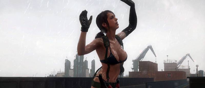 Metal Gear Solid V: The Phantom Pain - Сцена с Тихоней под дождем