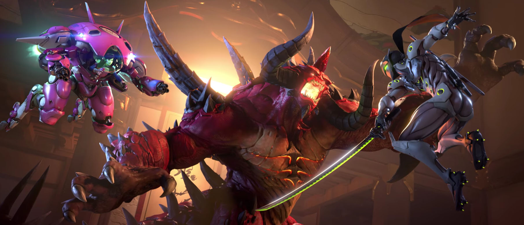 Кинематографический трейлер Heroes of the Storm посвященный Гэндзи и D.Va